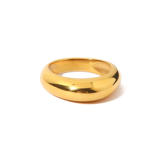 18KT Gold Plated Chunky Band Ring
