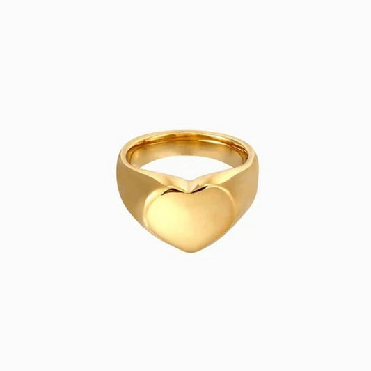 18KT Gold Plated Heart Shaped Ring