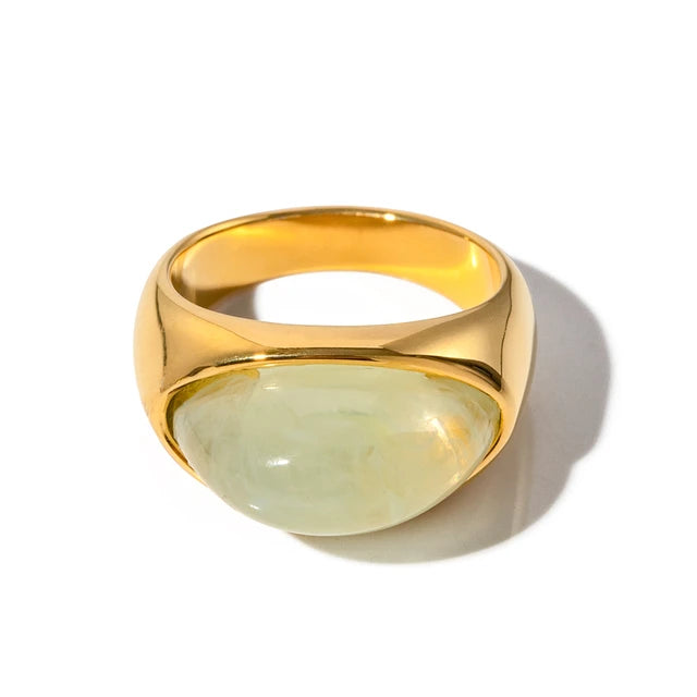 18KT Gold Plated Stone Retro Ring