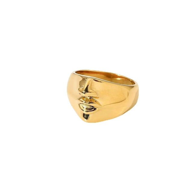 18KT Gold Plated Visage Ring